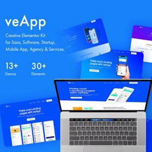 veApp - Mobile App & Startup Elementor Template-1